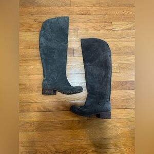 Lucky Suede Knee-High Boots